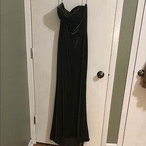 Elegant Green Velvet Gown